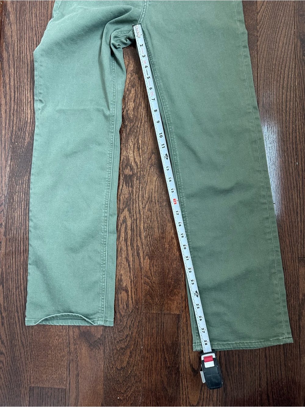 Quince olive green pants size 28 EUC - Picture 6 of 10